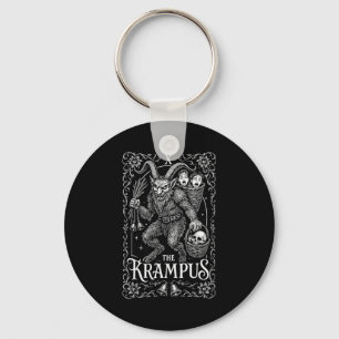 Krampus Tarot Card Design Christmas Season Evil Pa Key Ring