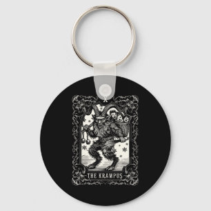 Krampus Tarot Card Design Christmas Season Evil Pa Key Ring