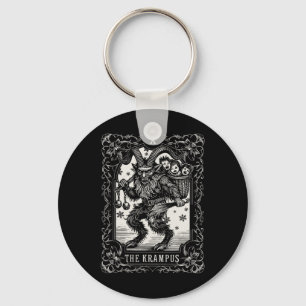 Krampus Tarot Card Design Christmas Season Evil Pa Key Ring