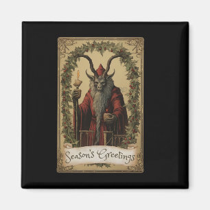 Krampus Tarot Card Design Christmas Season Evil Pa Magnet