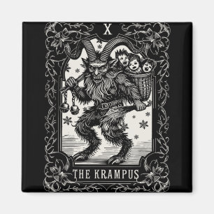 Krampus Tarot Card Design Christmas Season Evil Pa Magnet