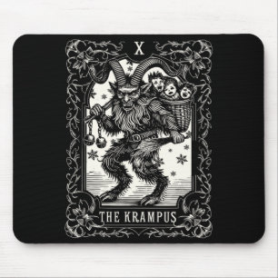 Krampus Tarot Card Design Christmas Season Evil Pa Mouse Pad