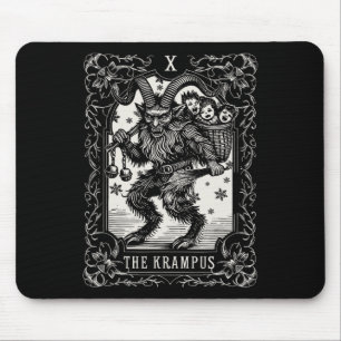 Krampus Tarot Card Design Christmas Season Evil Pa Mouse Pad