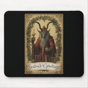 Krampus Tarot Card Design Christmas Season Evil Pa Mouse Pad