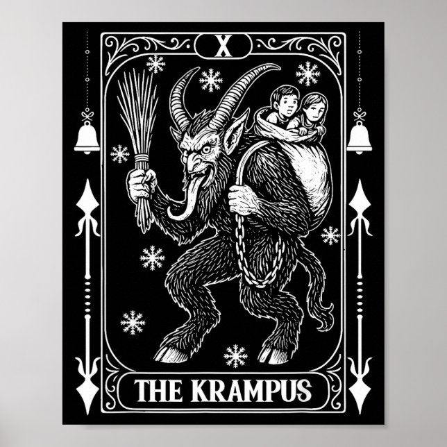 Krampus Tarot Card Design Christmas Season Evil Pa Poster (Front)