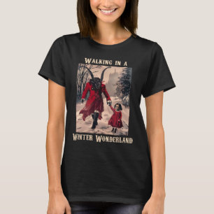 Krampus Winter Wonderland Gothic Christmas Design T-Shirt