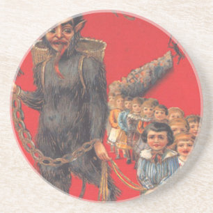 Krampus With Bad Children Coaster