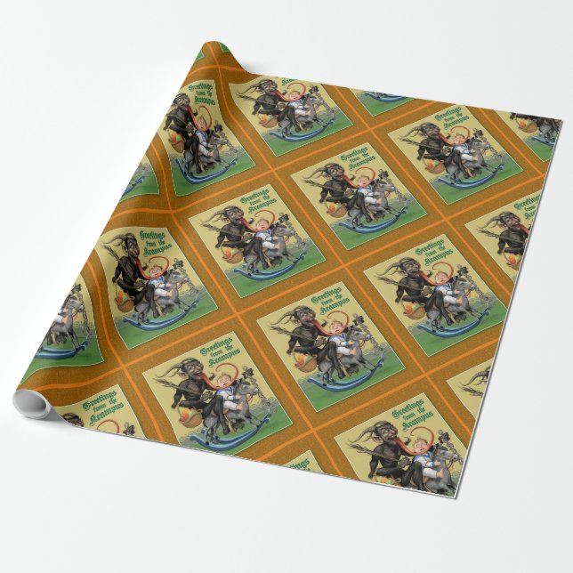 Krampus Wrapping Paper (Unrolled)