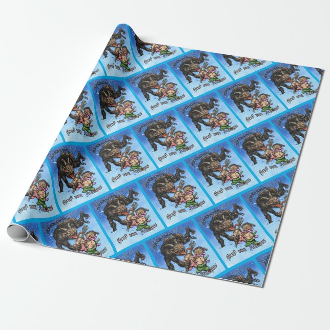 Krampus Wrapping Paper (Unrolled)