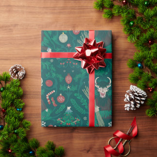 Krampus Wrapping Paper | Spooky Holiday Gift Wrap