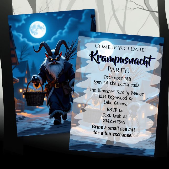 Krampusnacht Party | Come if you Dare Invitation (Creator Uploaded)