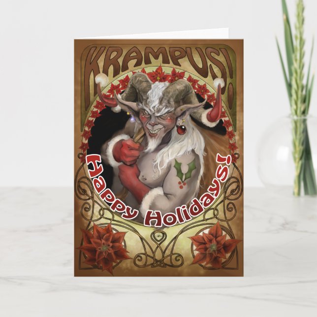 Krampy Holidays! Greeting Card (Front)
