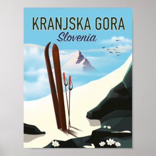 Kranjska Gora Slovenia ski poster