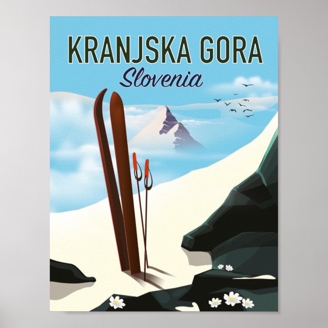 Kranjska Gora Slovenia ski poster (Front)