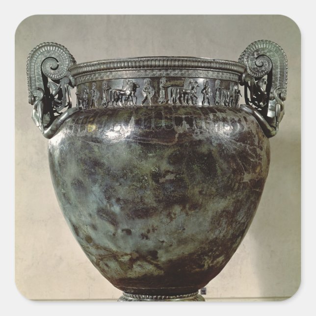 Krater, from the Tomb of a Princess of Vix Square Sticker (Front)