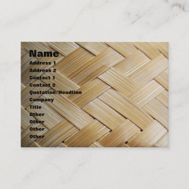 Kratip Thai Lao Isan Bamboo Rice Basket Business Card (Front)