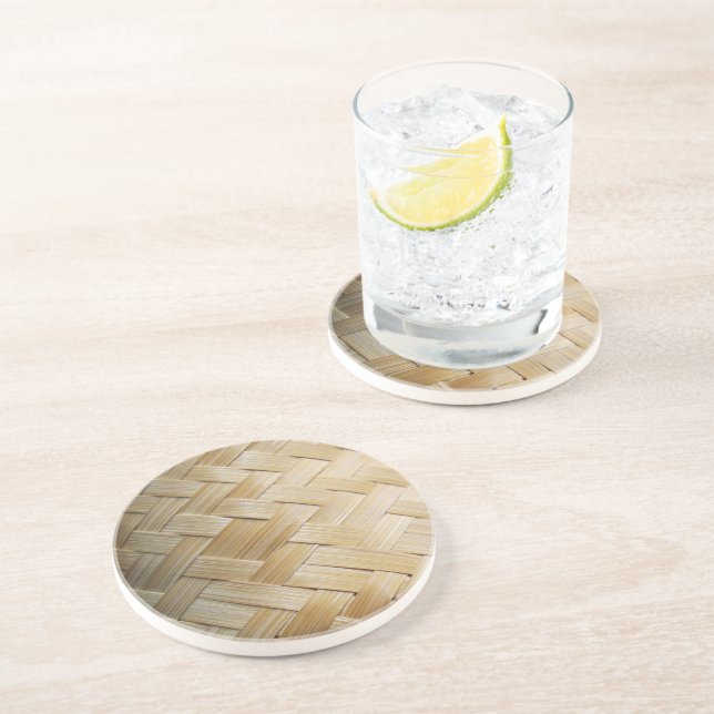 Kratip Thai Lao Isan Bamboo Rice Basket Coaster (Side)