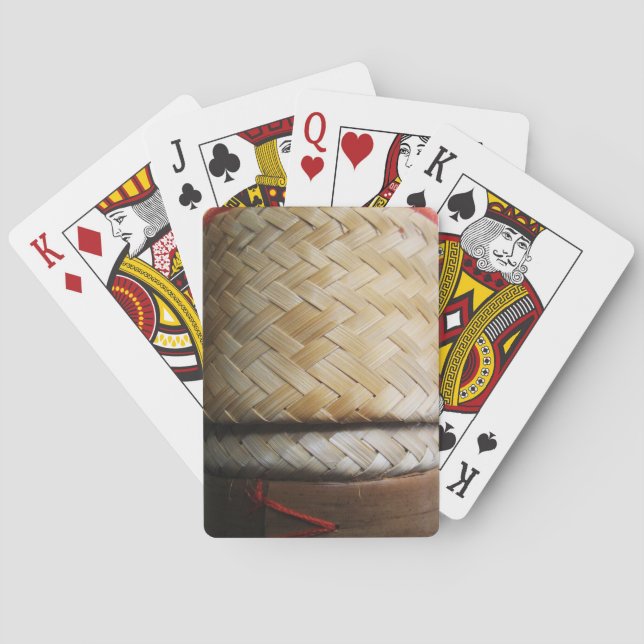 Kratip Thai Lao Isan Bamboo Rice Basket Playing Cards (Back)