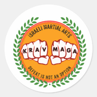 Krav Maga - Defeat is not an option Classic Round Sticker