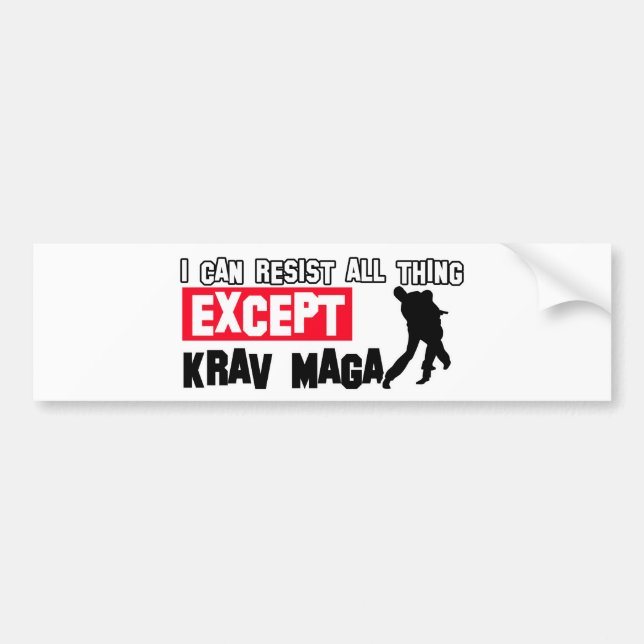 krav maga martial design bumper sticker (Front)