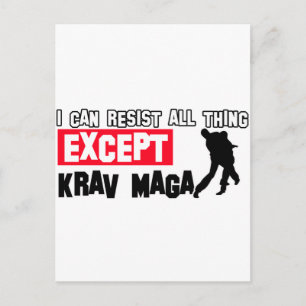 krav maga martial design postcard