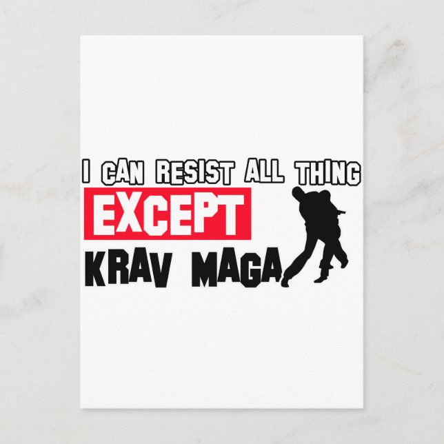 krav maga martial design postcard (Front)