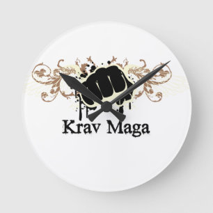 Krav Maga Punch Round Clock