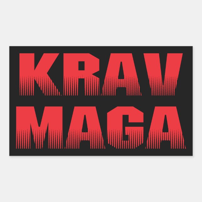 Krav Maga Rectangular Sticker (Front)