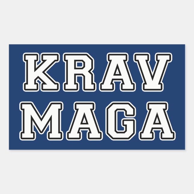 Krav Maga Rectangular Sticker (Front)