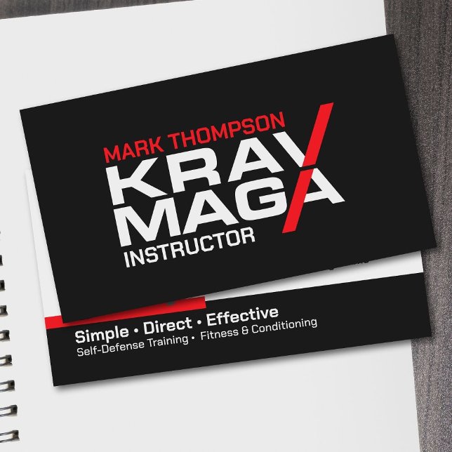 Krav Maga self-defence instructor Business Card (Creator Uploaded)