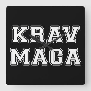 Krav Maga Square Wall Clock