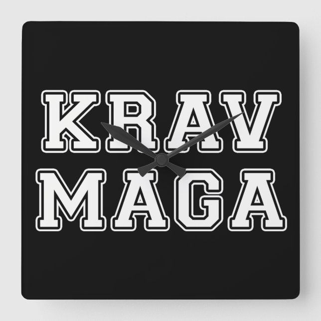 Krav Maga Square Wall Clock (Front)