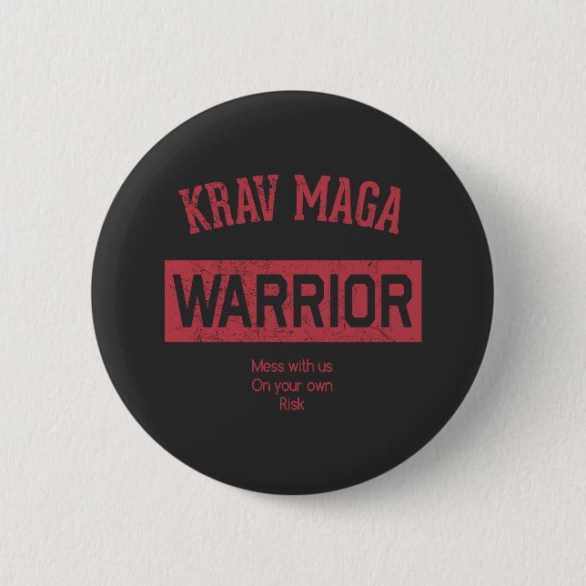 Krav Maga Warrior 6 Cm Round Badge (Front)