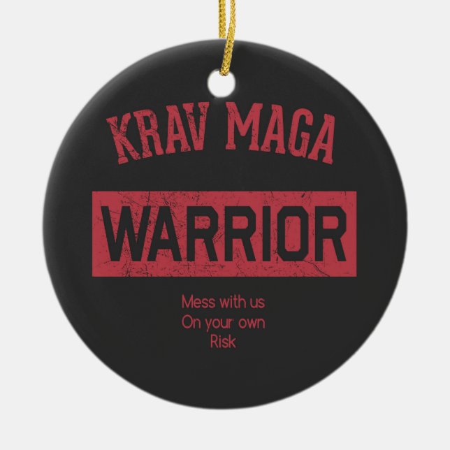Krav Maga Warrior Ceramic Ornament (Front)