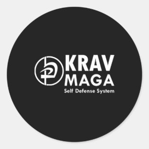 Krav Mega Martial Arts Self Defence Classic Round Sticker