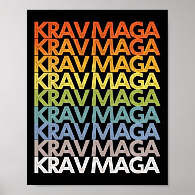 Krav Mega Self Defence Training Martial Arts Fitne Poster (Front)