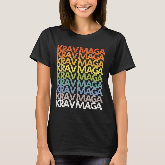 Krav Mega Self Defence Training Martial Arts Fitne T-Shirt (Front)