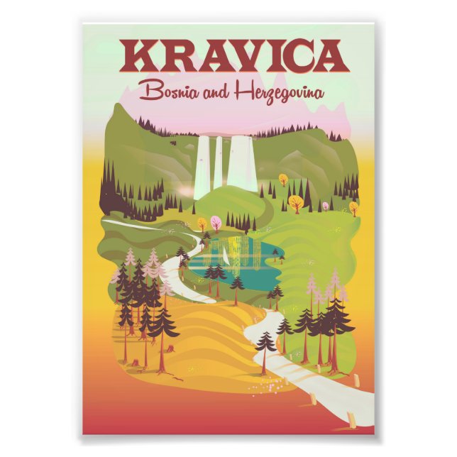 Kravica Waterfalls  Bosnia and Herzegovina Photo Print (Front)