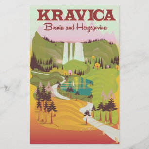 Kravica Waterfalls  Bosnia and Herzegovina Stationery