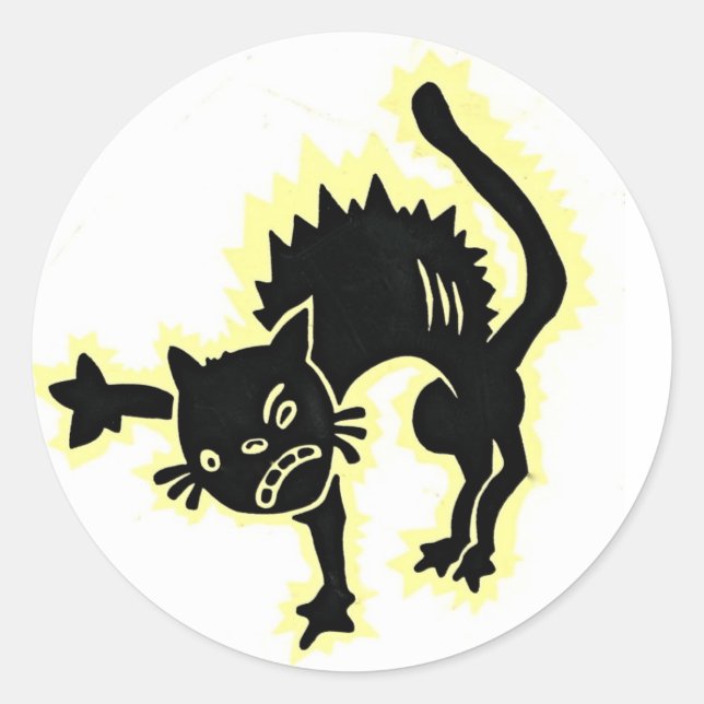 Krazy Kat Classic Round Sticker (Front)