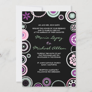 KRAZY POLKA DOTS Abstract Wedding Invitation
