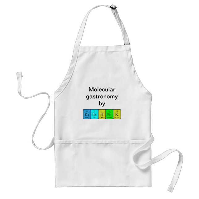 Kreshnik periodic table name apron (Front)