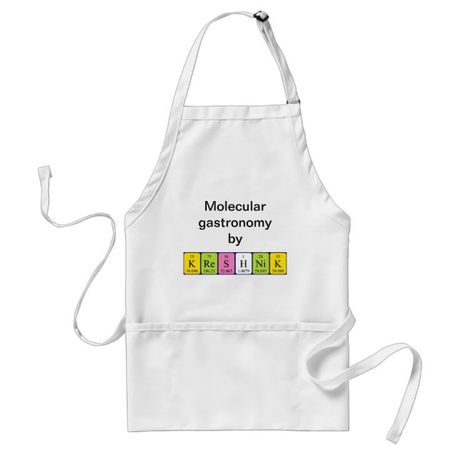 Kreshnik periodic table name apron (Front)