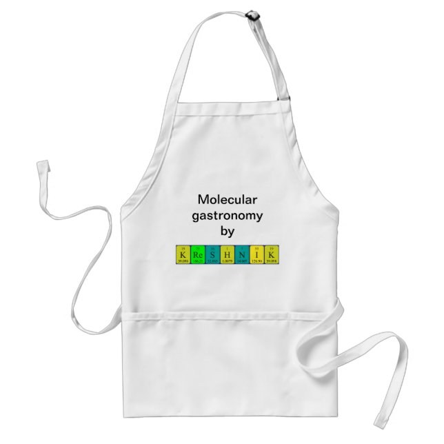 Kreshnik periodic table name apron (Front)