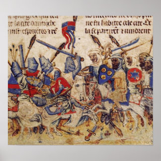 Kreuzritter gegen Araber Poster