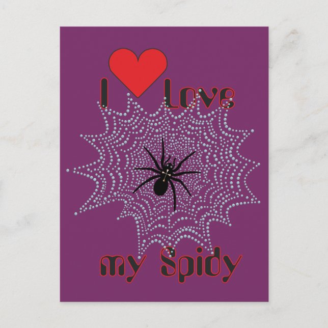 Kreuzspinne im Netz Postcard (Front)