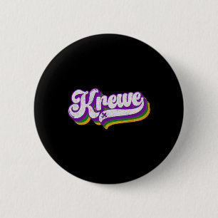 Krewe Mardi Gras Carnival Costume Men Women  6 Cm Round Badge