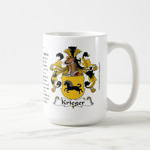 Krieger, the Origin, the Meaning and the Crest Coffee Mug