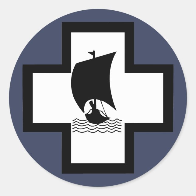 Kriegsmarine 13th U-boat Flottilla Emblem Classic Round Sticker (Front)