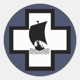 Kriegsmarine 13th U-boat Flottilla Emblem  T-Shirt Classic Round Sticker